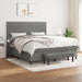 Pat box spring cu saltea, gri închis, 180x200 cm, textil - WALTI WALTI