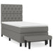 Pat box spring cu saltea, gri închis, 80x200 cm, textil - WALTI WALTI
