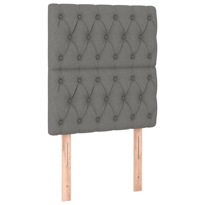 Pat box spring cu saltea, gri închis, 80x200 cm, textil - WALTI WALTI