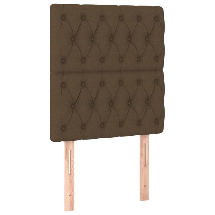 Pat box spring cu saltea, maro închis, 80x200 cm, textil - WALTI WALTI