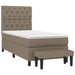 Pat box spring cu saltea, gri taupe, 80x200 cm, textil - WALTI WALTI