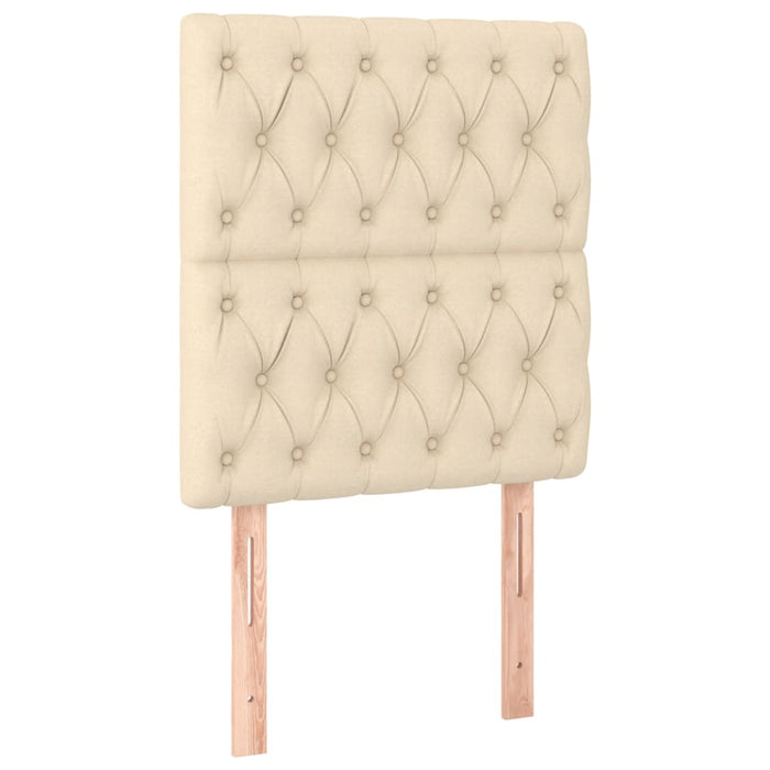Pat box spring cu saltea, crem, 80x200 cm, textil - WALTI WALTI