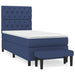 Pat box spring cu saltea, albastru, 80x200 cm, textil - WALTI WALTI