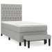 Pat box spring cu saltea, gri deschis, 90x190 cm, textil - WALTI WALTI