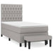 Pat box spring cu saltea, gri deschis, 90x200 cm, textil - WALTI WALTI