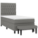 Pat box spring cu saltea, gri închis, 90x200 cm, textil - WALTI WALTI