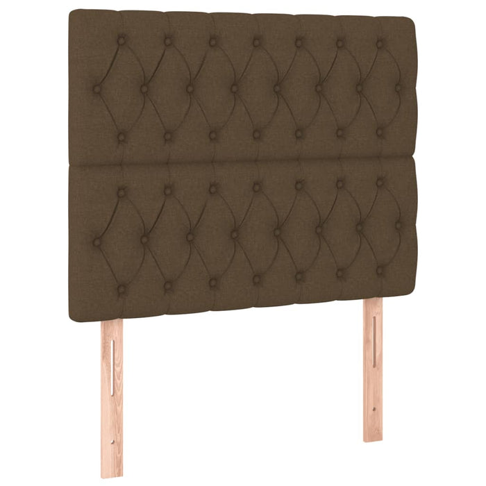 Pat box spring cu saltea, maro închis, 90x200 cm, textil - WALTI WALTI