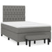 Pat box spring cu saltea, gri închis, 120x200 cm, textil - WALTI WALTI
