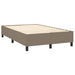 Pat box spring cu saltea, gri taupe, 120x200 cm, textil - WALTI WALTI
