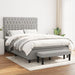 Pat box spring cu saltea, gri deschis, 140x190 cm, textil - WALTI WALTI