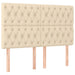 Pat box spring cu saltea, crem, 140x200 cm, textil - WALTI WALTI