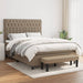 Pat continental cu saltea gri taupe 140x200 cm material textil - WALTI WALTI