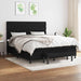 Pat box spring cu saltea, negru, 160x200 cm, textil - WALTI WALTI