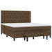 Pat box spring cu saltea, maro închis, 160x200 cm, textil - WALTI WALTI