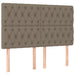 Pat box spring cu saltea, gri taupe, 160x200 cm material textil - WALTI WALTI