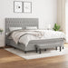 Pat continental, gri deschis, 180x200 cm, material textil - WALTI WALTI