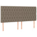 Pat continental cu saltea, gri taupe, 180x200 cm, textil - WALTI WALTI