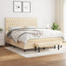 Pat continental cu saltea, crem, 180x200 cm, textil - WALTI WALTI
