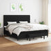 Pat box spring cu saltea, negru, 200x200 cm, textil - WALTI WALTI