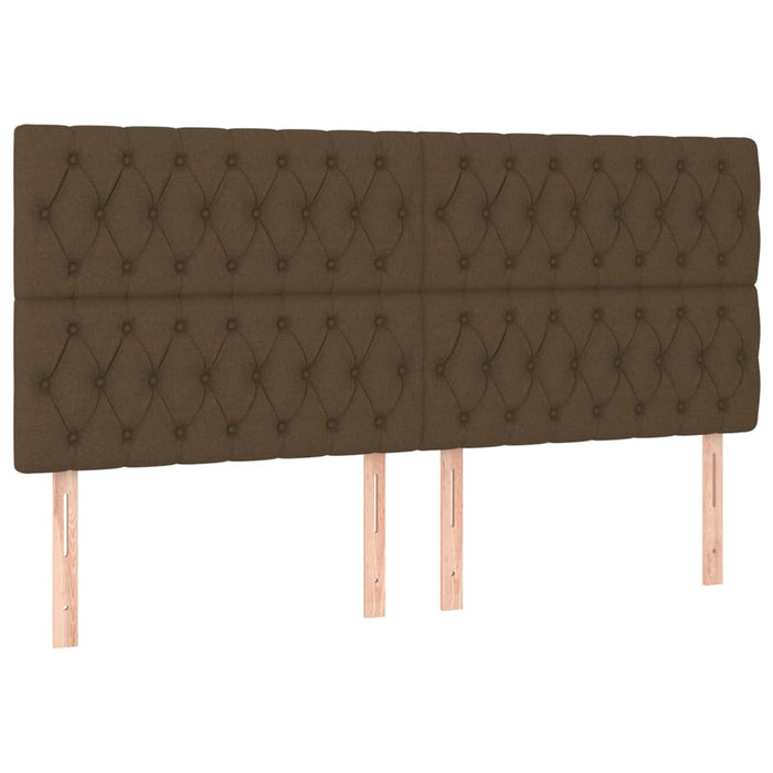 Pat box spring cu saltea, maro închis, 200x200 cm, textil - WALTI WALTI