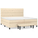 Pat box spring cu saltea, crem, 200x200 cm, textil - WALTI WALTI
