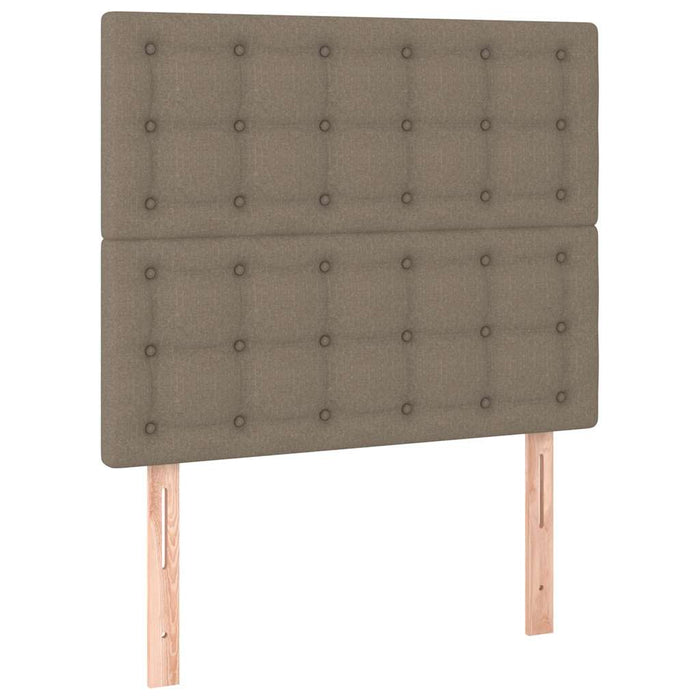 Pat box spring cu saltea, gri taupe, 80x200 cm, textil - WALTI WALTI
