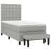 Pat box spring cu saltea, gri deschis, 90x190 cm, textil - WALTI WALTI