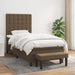 Pat box spring cu saltea, maro închis, 90x190 cm, textil - WALTI WALTI