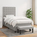 Pat box spring cu saltea, gri deschis, 90x200 cm, textil - WALTI WALTI