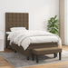 Pat box spring cu saltea, maro închis, 90x200 cm, textil - WALTI WALTI