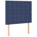 Pat box spring cu saltea, albastru, 90x200 cm, textil - WALTI WALTI
