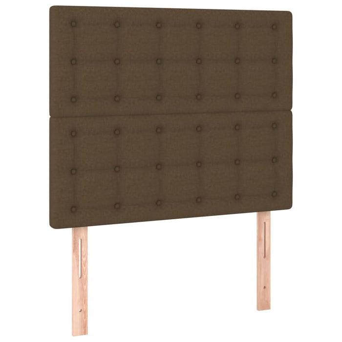 Pat box spring cu saltea, maro închis, 100x200 cm, textil - WALTI WALTI
