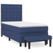 Pat box spring cu saltea, albastru, 100x200 cm, textil - WALTI WALTI