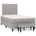 Pat continental cu saltea, gri deschis, 120x200 cm, textil - WALTI WALTI