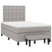 Pat continental cu saltea, gri deschis, 120x200 cm, textil - WALTI WALTI