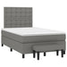 Pat box spring cu saltea, gri închis, 120x200 cm, textil - WALTI WALTI