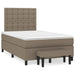 Pat box spring cu saltea, gri taupe, 120x200 cm, textil - WALTI WALTI