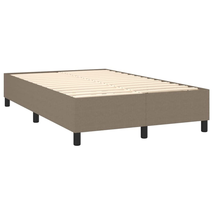 Pat box spring cu saltea, gri taupe, 120x200 cm, textil - WALTI WALTI