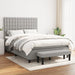 Pat box spring cu saltea, gri deschis, 140x190 cm, textil - WALTI WALTI