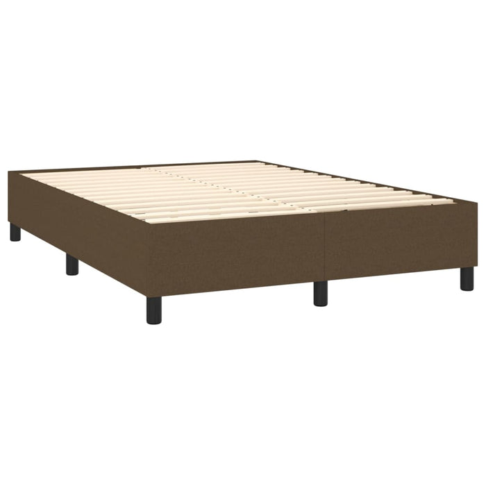 Pat box spring cu saltea, maro închis, 140x200 cm, textil - WALTI WALTI