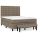 Pat box spring cu saltea, gri taupe, 140x200 cm, textil - WALTI WALTI