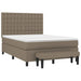 Pat box spring cu saltea, gri taupe, 140x200 cm, textil - WALTI WALTI
