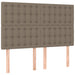 Pat box spring cu saltea, gri taupe, 140x200 cm, textil - WALTI WALTI