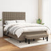 Pat box spring cu saltea, gri taupe, 140x200 cm, textil - WALTI WALTI