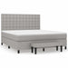 Pat continental cu saltea, gri deschis, 160x200 cm, textil - WALTI WALTI