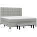 Pat continental cu saltea, gri deschis, 160x200 cm, textil - WALTI WALTI