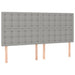 Pat continental cu saltea, gri deschis, 160x200 cm, textil - WALTI WALTI