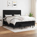 Pat box spring cu saltea, negru, 180x200 cm, catifea - WALTI WALTI