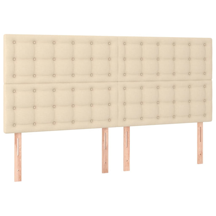 Pat continental cu saltea, crem, 180x200 cm, textil - WALTI WALTI
