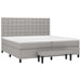 Pat box spring cu saltea, gri deschis, 200x200 cm, textil - WALTI WALTI